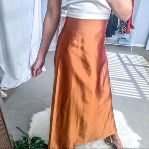 BRITISH INDIA Apricot Long Skirt Blogger Favorite